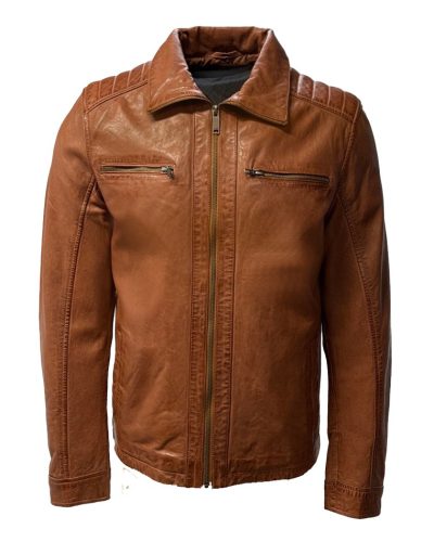Echt leren tobacco korte jas – Panama - bestel bij BK Leder Echt leren tobacco korte jas - Panama