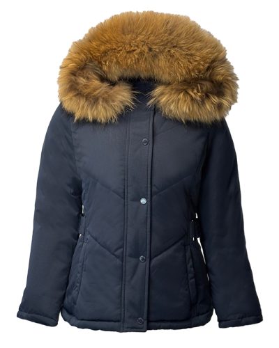Dames blauw winter korte jas – Georgia - bestel bij BK Leder Dames blauw winter korte jas - Georgia