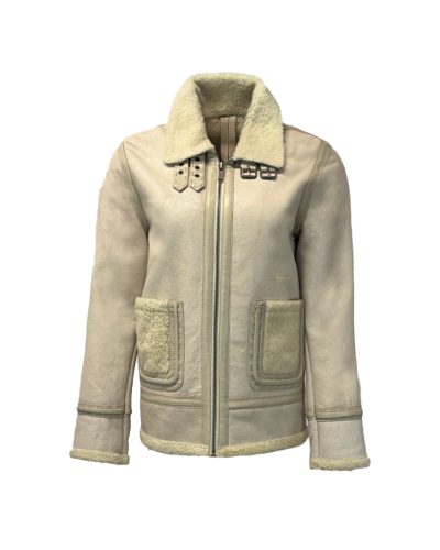 Dames echt leren wit kort lammycoat – Shika - bestel bij BK Leder Dames echt leren wit kort lammycoat - Shika