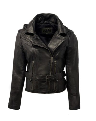 Echt leren zwart korte jas - Seline