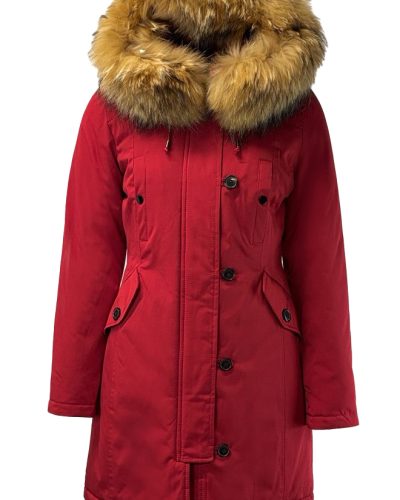 Dames rood winter jas – Vorai - bestel bij BK Leder Dames rood winter jas - Vorai