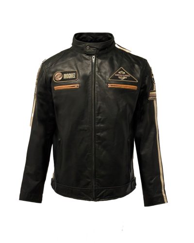 Heren echt leren zwart jas - Ryke