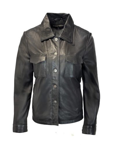 Echt leren zwart blouse - Stravo-P