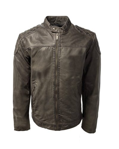 Heren echt leren houtskool jas- Jim - bestel bij BK Leder Heren echt leren houtskool jas- Jim