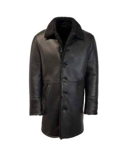 Echt leren heren zwart winterjas – Montello - bestel bij BK Leder Echt leren heren zwart winterjas - Montello