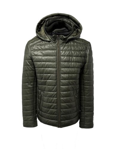 Heren echt leren groen winterjas – Basicmen - bestel bij BK Leder Heren echt leren groen winterjas - Basicmen