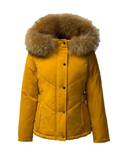 Dames okergeel korte jas – Georgia - bestel bij BK Leder Dames okergeel korte jas - Georgia