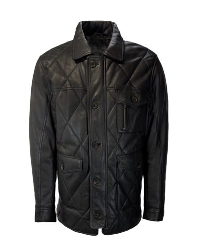 Heren echt leren zwart winterjas – Parioli - bestel bij BK Leder Heren echt leren zwart winterjas - Parioli