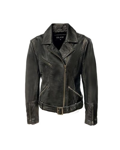 Echt leren zwart korte jas - Melaniaa