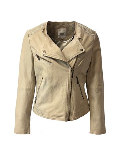 Dames echt leren cream korte jas – Giolla - bestel bij BK Leder Dames echt leren cream korte jas - Giolla