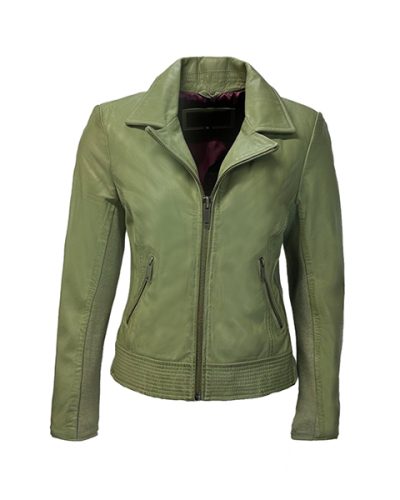 Echt leren groen korte jas – Miami - bestel bij BK Leder Echt leren groen korte jas - Miami