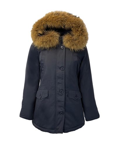 Dames blauw winter jas – Cassia - bestel bij BK Leder Dames blauw winter jas - Cassia