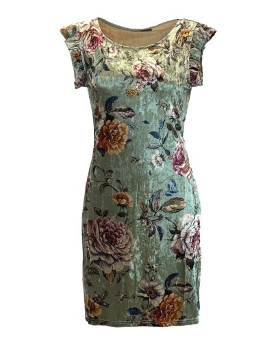 Dames groen korte jurk- Zia - bestel bij BK Leder Dames groen korte jurk- Zia