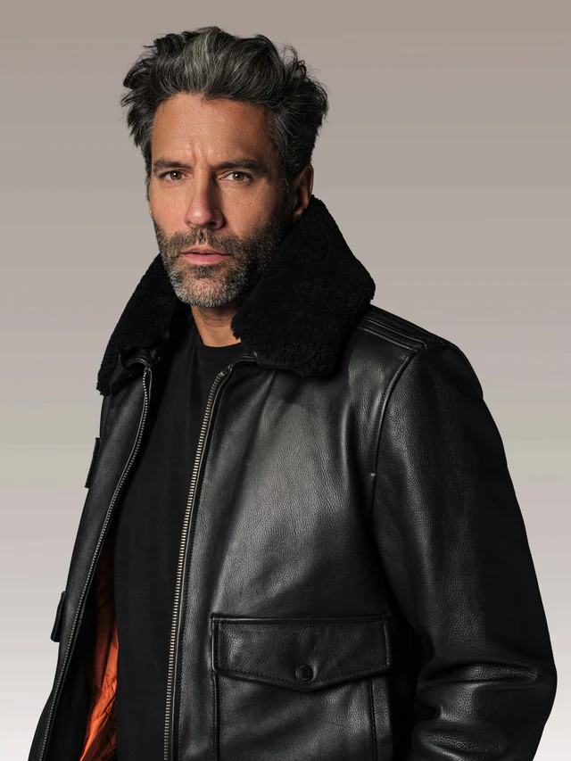 Redskins Zwart Leren Pilotenjack – Flight Airborne - bestel bij BK Leder Redskins Zwart Leren Pilotenjack - Flight Airborne - Afbeelding 4